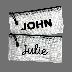 PERSONALIZED WATER RESISTANT ZIPPER POUCH