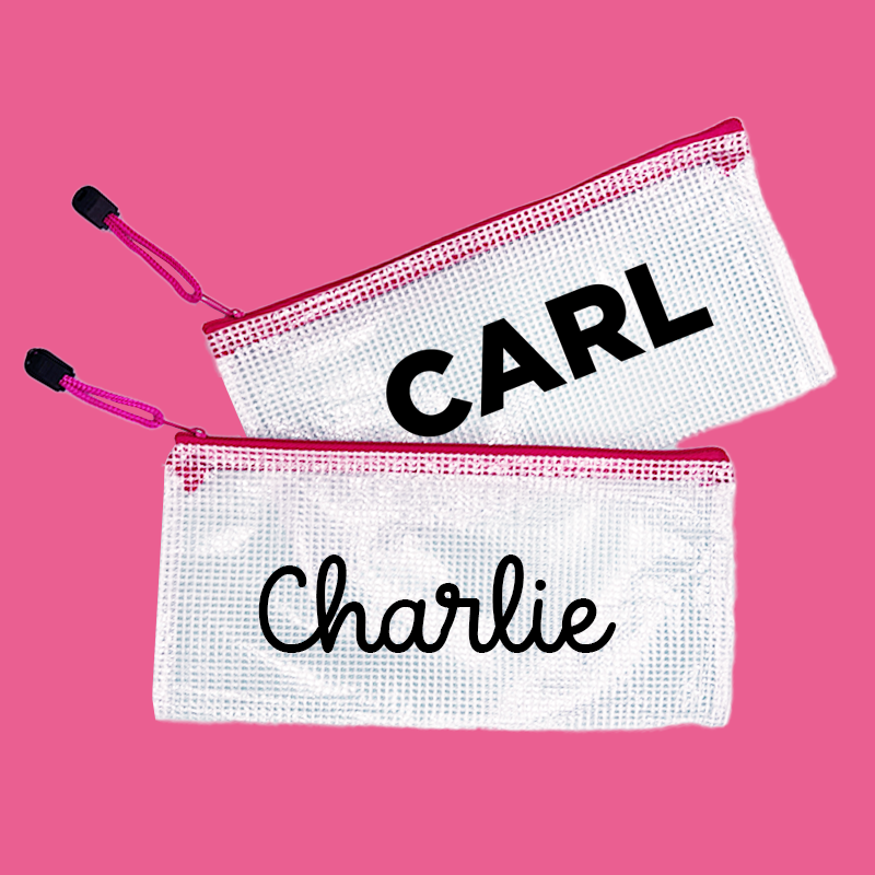 PERSONALIZED WATER RESISTANT ZIPPER POUCH