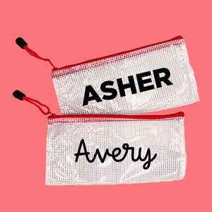 PERSONALIZED WATER RESISTANT ZIPPER POUCH