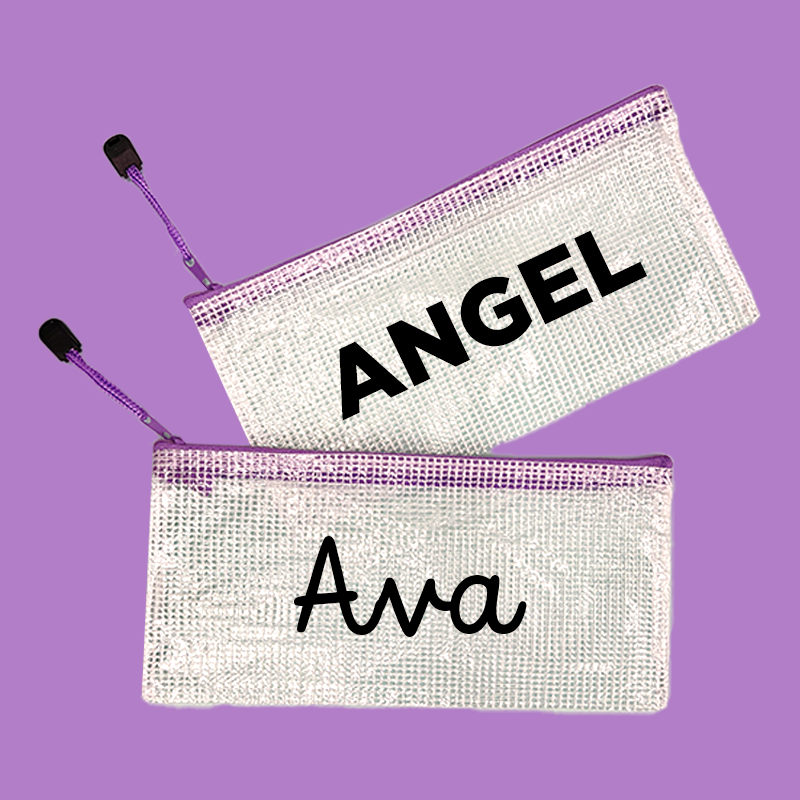 PERSONALIZED WATER RESISTANT ZIPPER POUCH